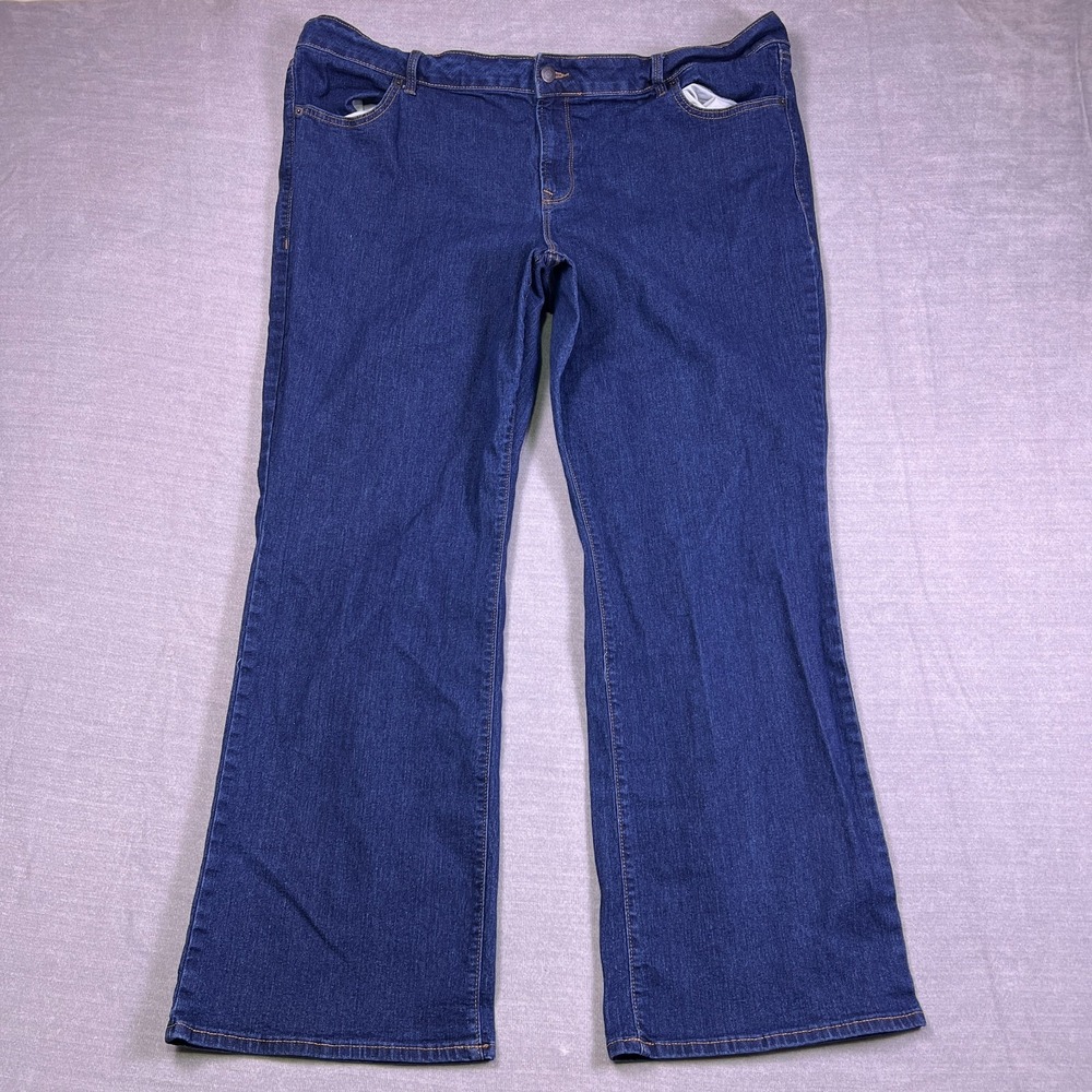 Old Navy Womens Blue High Rise Stretch Comfort Bootcut Denim Jeans Size 24